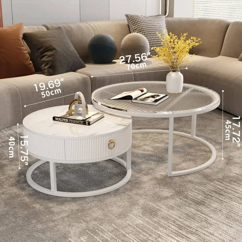 Modern Sintered Stone Glass Coffee Table - Elevate Your Living Room Décor fel-2028