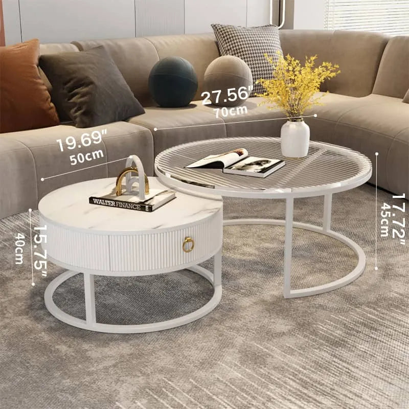 Modern Sintered Stone Glass Coffee Table - Elevate Your Living Room Décor fel-2028