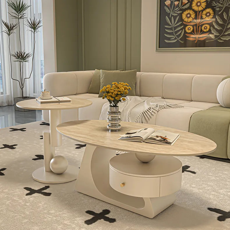 Modern Sintered Stone Coffee Table - Durable and Stylish Centerpiece fel-2441