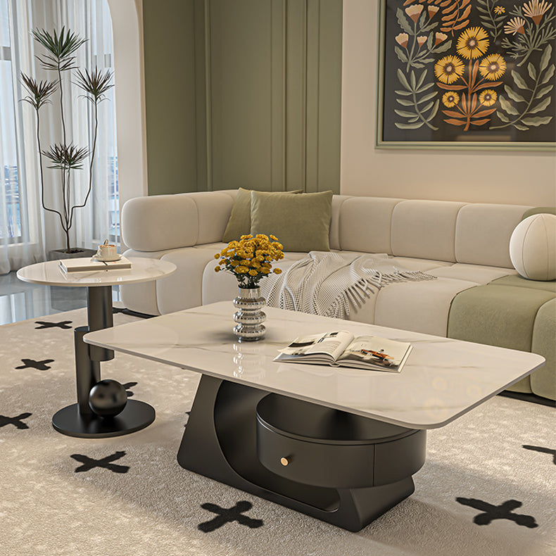 Sleek Sintered Stone Coffee Table – Modern Durable Design for Elegant Living Spaces fel-2443