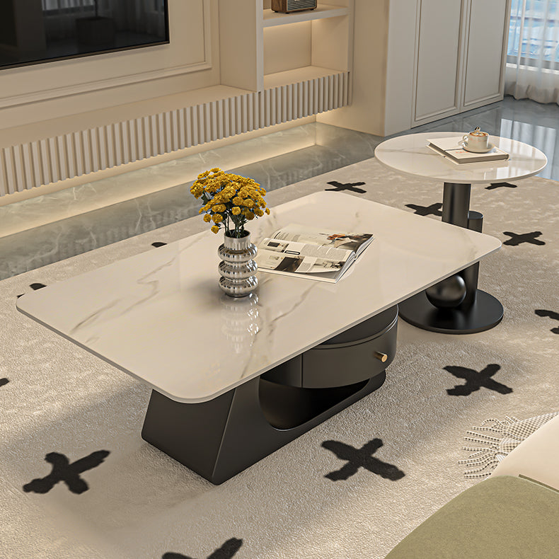 Sleek Sintered Stone Coffee Table – Modern Durable Design for Elegant Living Spaces fel-2443