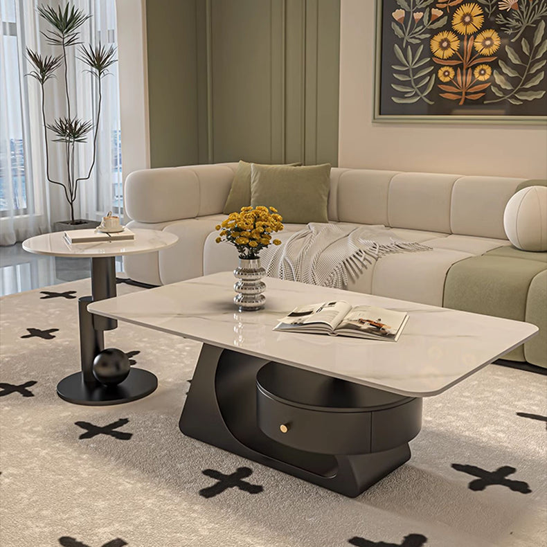 Sleek Sintered Stone Coffee Table – Modern Durable Design for Elegant Living Spaces fel-2443