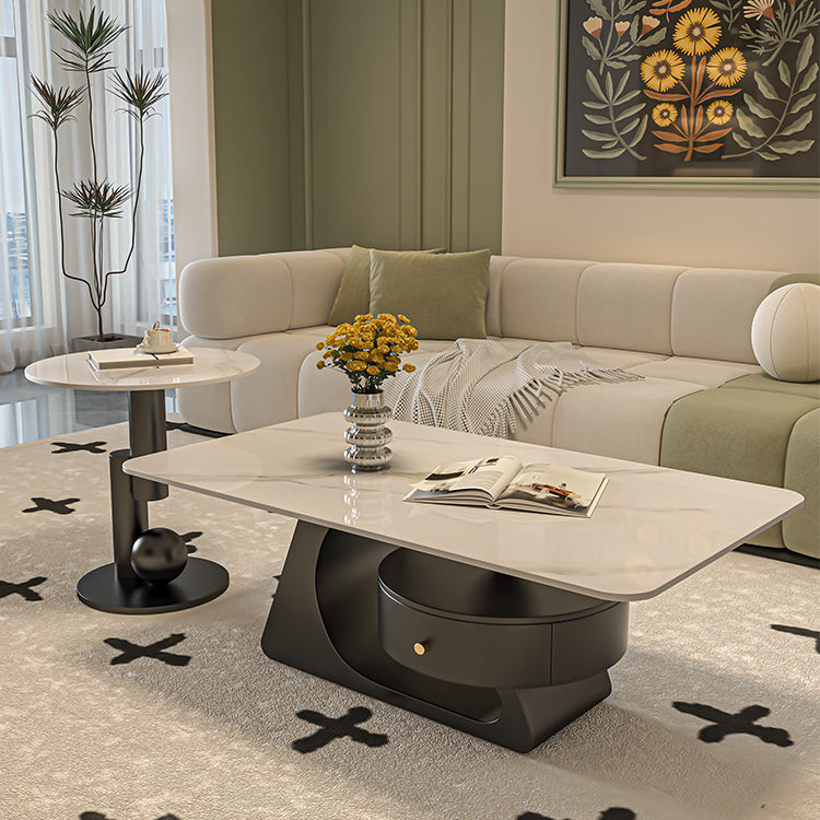 Sleek Sintered Stone Coffee Table – Modern Durable Design for Elegant Living Spaces fel-2443