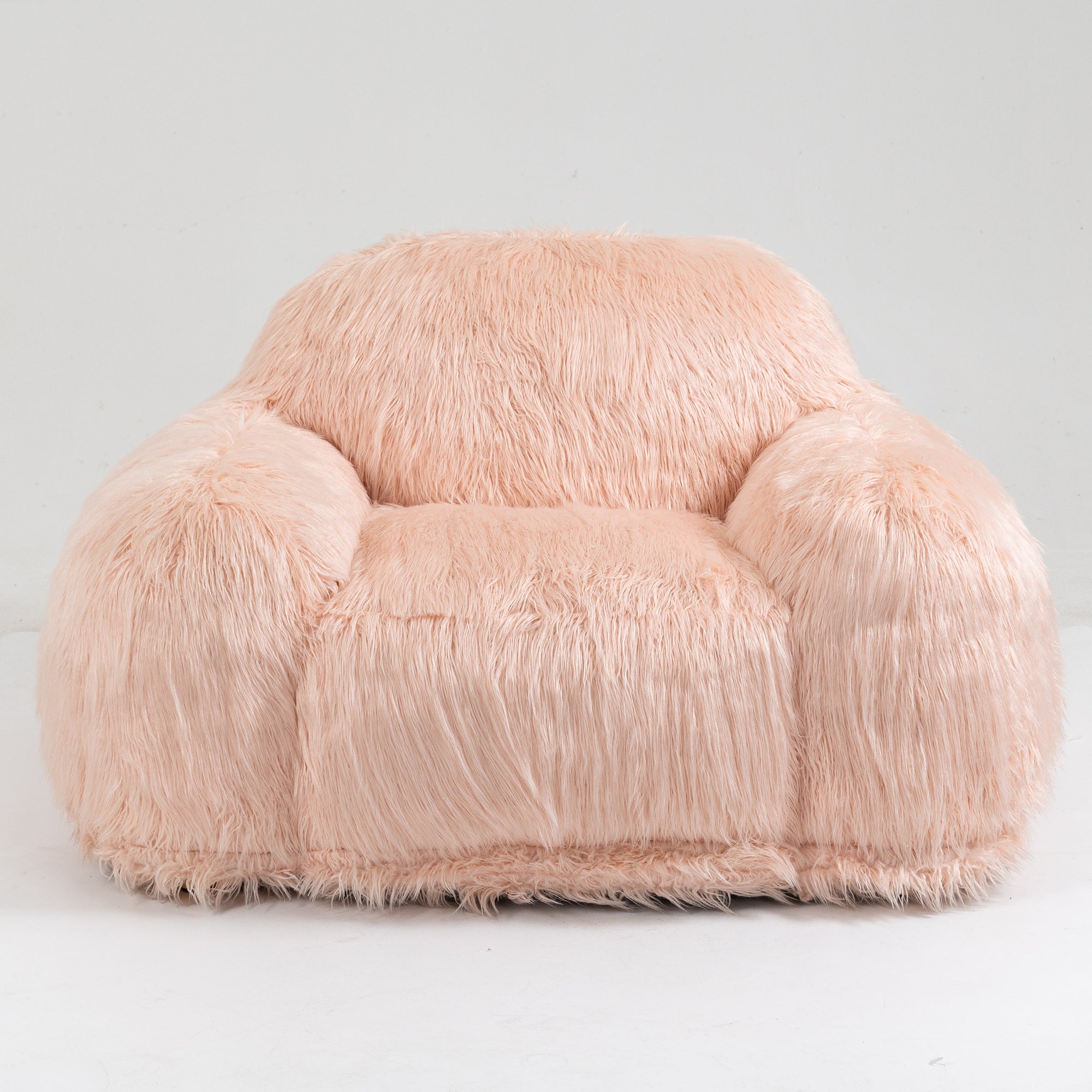 Bean bag chair lazy long hair sofa bean bag chair adult, teen high density foam filled modern focus chair comfortable living room, bedroom chair