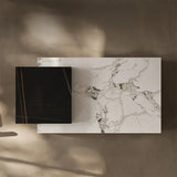 Stylish Sintered Stone Pine Coffee Table - Modern Design with Elegant Marble Finish fjd-4681