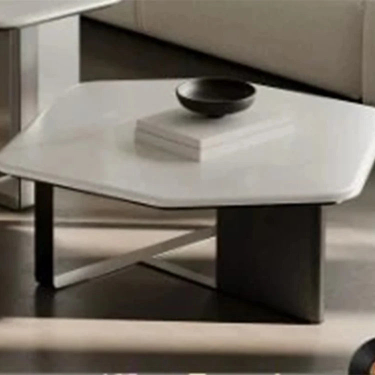 Stylish Density Board Stone Coffee Table for Modern Living Room Decor – Elegant Minimalist Design fjd-4686