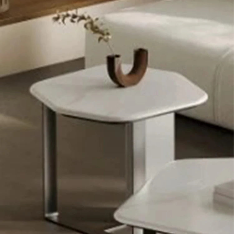 Stylish Density Board Stone Coffee Table for Modern Living Room Decor – Elegant Minimalist Design fjd-4686