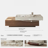 Elegant Sintered Stone Coffee Table with Modern Design - Stylish Living Room Centerpiece fjd-4687