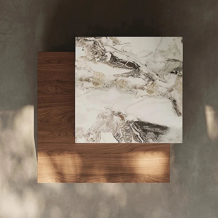 Elegant Sintered Stone Coffee Table with Modern Design - Stylish Living Room Centerpiece fjd-4687