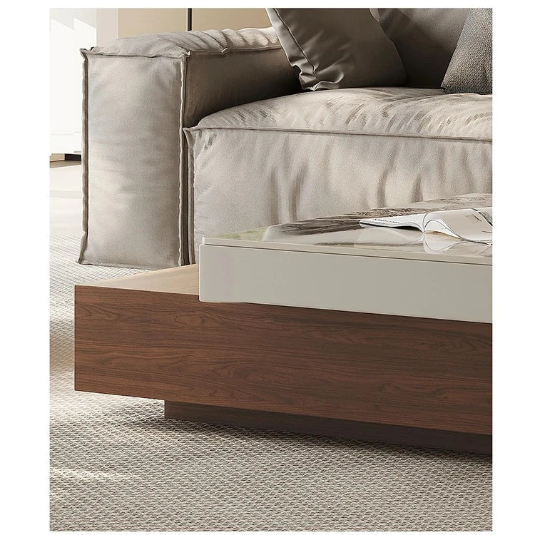 Elegant Sintered Stone Coffee Table with Modern Design - Stylish Living Room Centerpiece fjd-4687