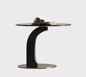 Stylish Tempered Glass Coffee Table Set with Ash Wood and Stainless Steel Base - Modern Living Room Accent Furniture fjd-4688