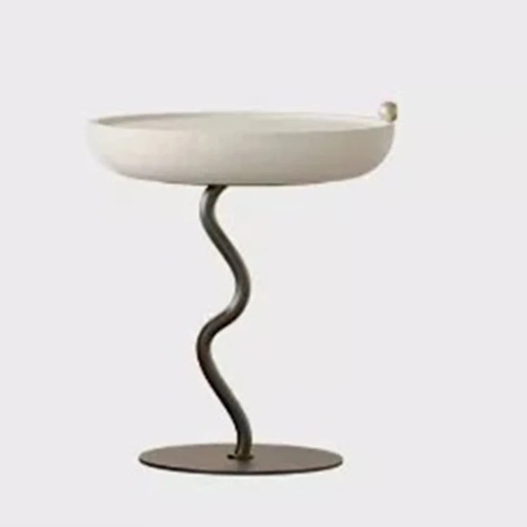 Stylish Round Coffee Table with Storage - Modern Pine and Stainless Steel Design for Living Room Elegance fjd-4692