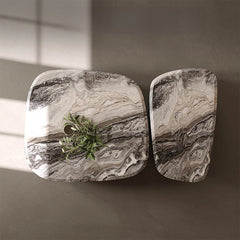 Elegant Marble Coffee Table Set | Modern Density Board & Stainless Steel Design | Stylish Living Room Centerpiece fjd-4694