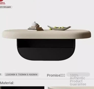 Modern Density Board Coffee Table with Solid Wood Base - Stylish Minimalist Design for Living Room fjd-4696