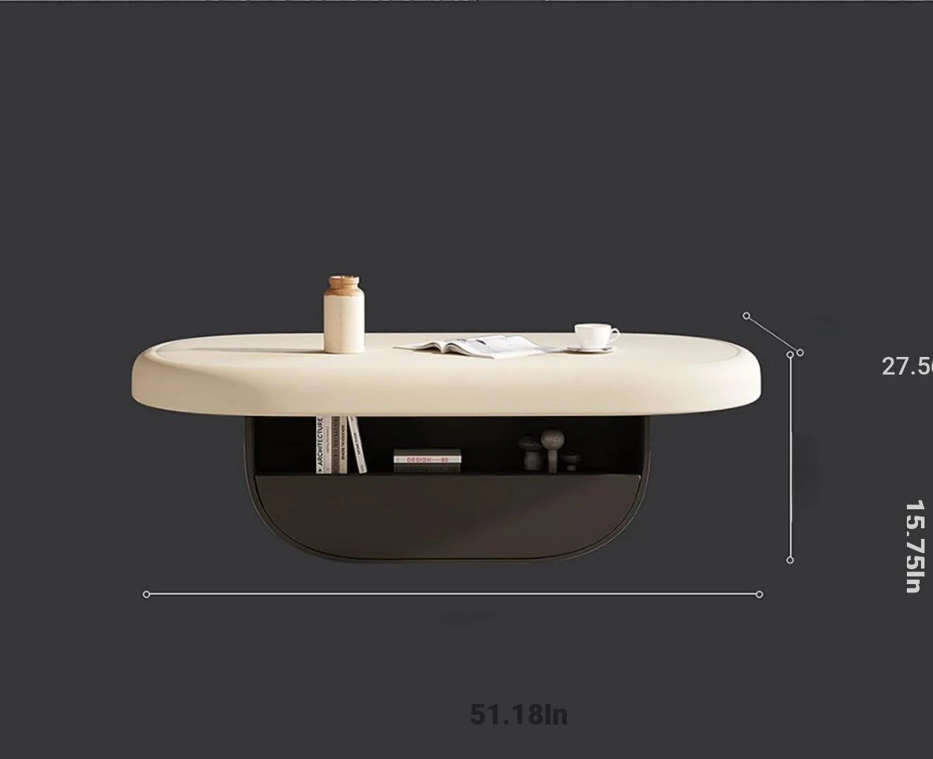 Modern Density Board Coffee Table with Solid Wood Base - Stylish Minimalist Design for Living Room fjd-4696