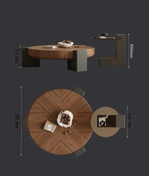 Stylish Ash Wood Coffee Table with Tempered Glass Top – Modern Centerpiece for Living Room fjd-4699