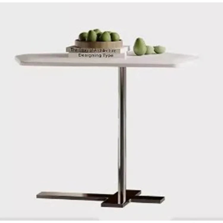 Sleek Marble Stainless Coffee Table – Modern Minimalism for Your Living Space fjd-4702