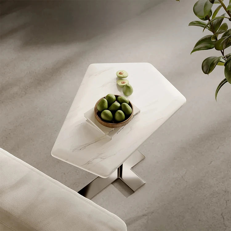 Sleek Marble Stainless Coffee Table – Modern Minimalism for Your Living Space fjd-4702