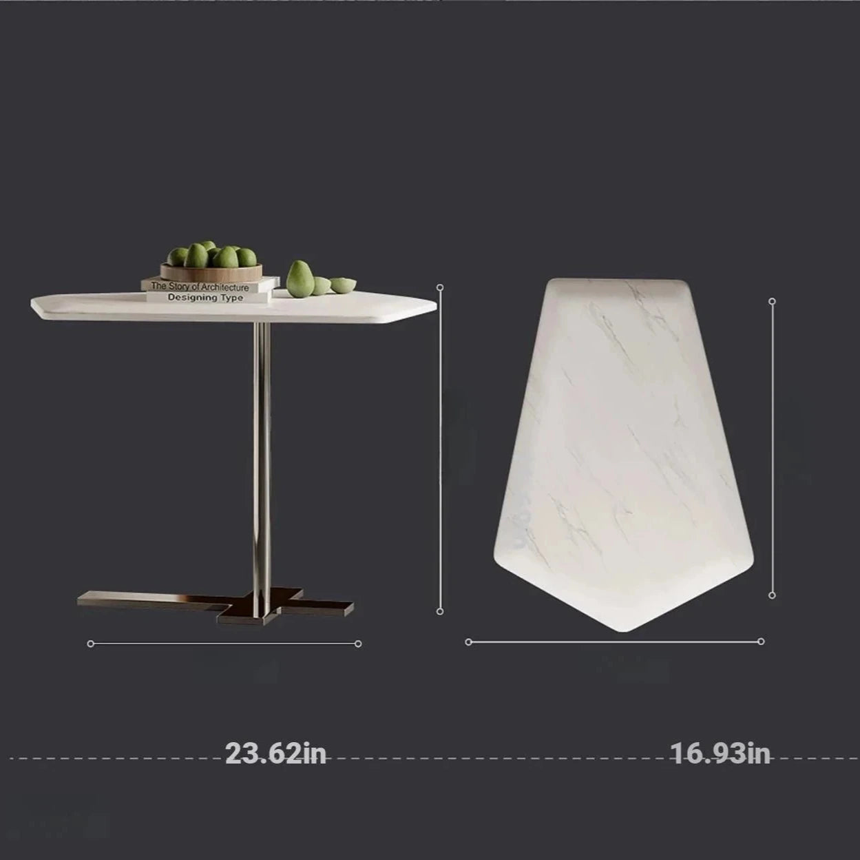 Sleek Marble Stainless Coffee Table – Modern Minimalism for Your Living Space fjd-4702