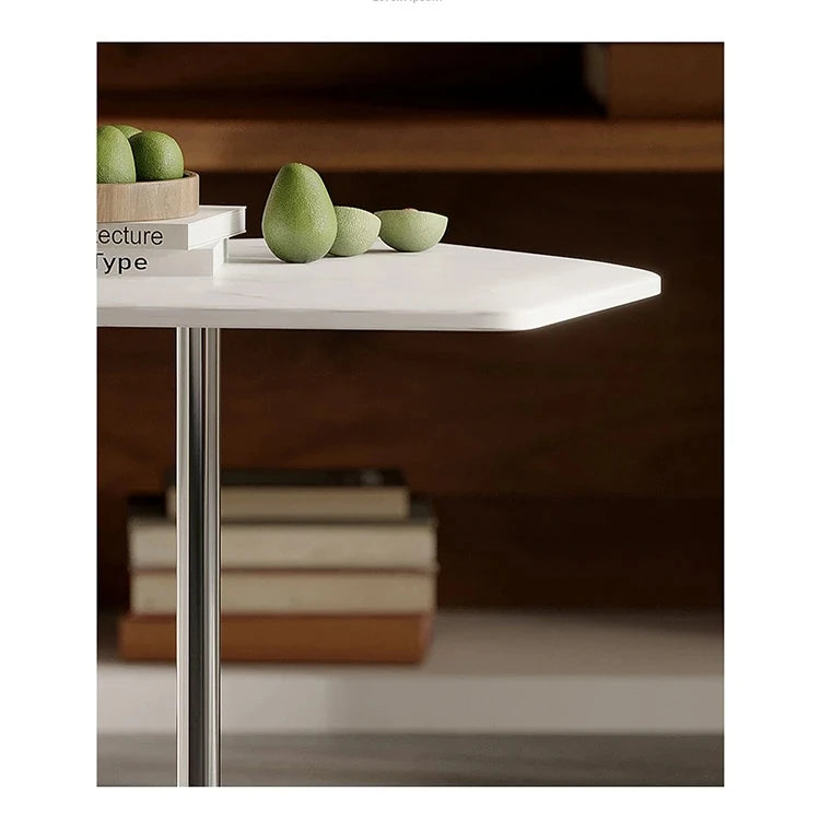 Sleek Marble Stainless Coffee Table – Modern Minimalism for Your Living Space fjd-4702