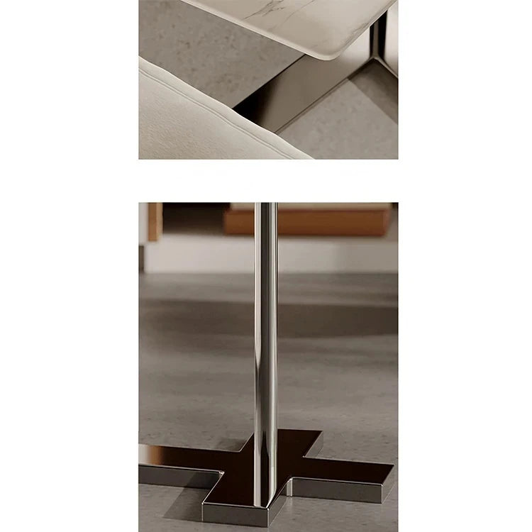 Sleek Marble Stainless Coffee Table – Modern Minimalism for Your Living Space fjd-4702