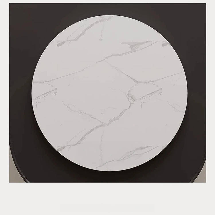 Modern Sintered Stone Coffee Table with Stainless Steel Base - Stylish Oval Design for Living Room fjd-4703