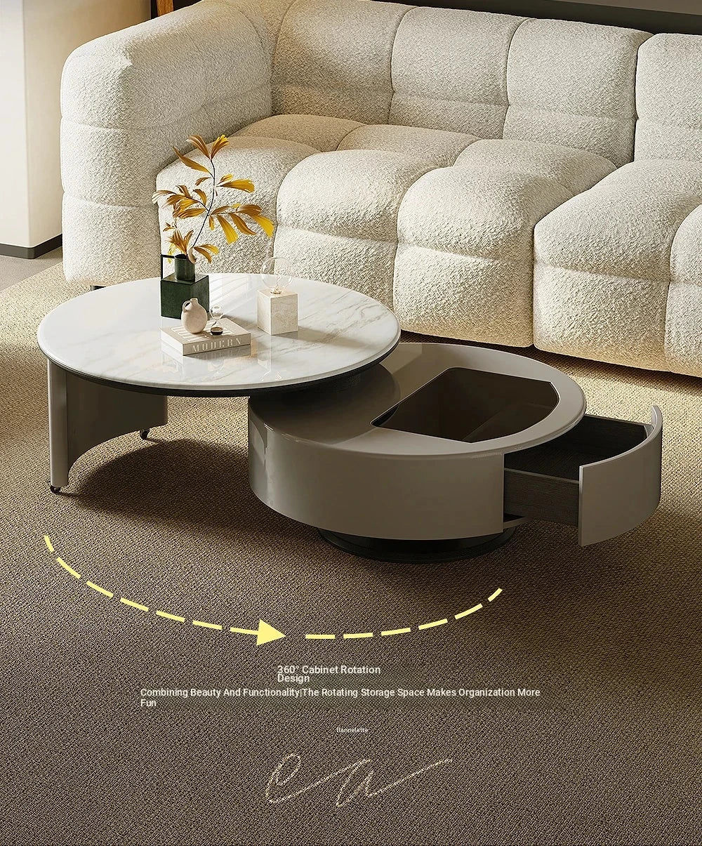 Modern Stone and Tempered Glass Coffee Table with Pine Density Board – Stylish Living Room Centerpiece fjd-4704