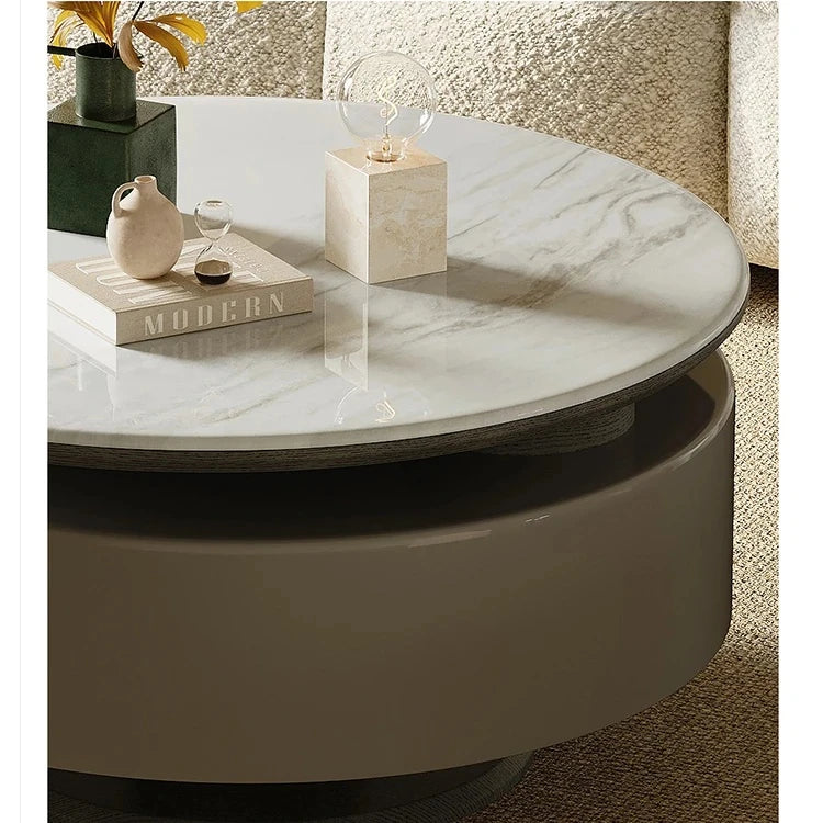 Modern Stone and Tempered Glass Coffee Table with Pine Density Board – Stylish Living Room Centerpiece fjd-4704