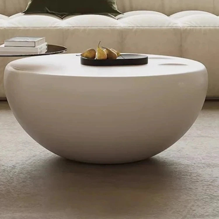 Modern Minimalist Coffee Table with GFRP Base and Tempered Glass Top – Stylish Living Room Furniture fjd-4709