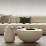 Modern Minimalist Coffee Table with GFRP Base and Tempered Glass Top – Stylish Living Room Furniture fjd-4709