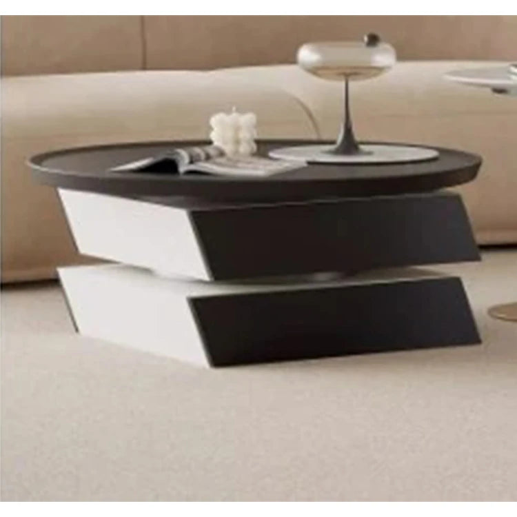 Stylish Marble and Pine Coffee Table with Sleek Stainless Accents - Modern Living Room Centerpiece fjd-4713