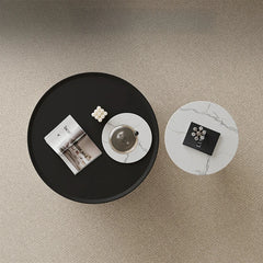 Stylish Marble and Pine Coffee Table with Sleek Stainless Accents - Modern Living Room Centerpiece fjd-4713