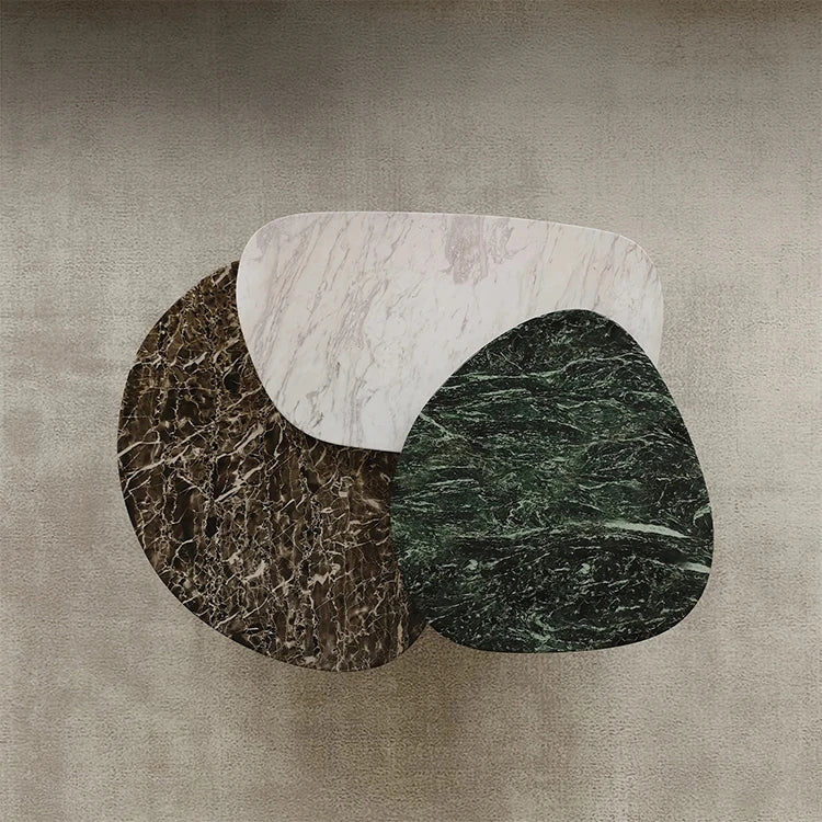 Stylish Stone Sintered Coffee Table - Modern Stainless Steel Design for Contemporary Living Rooms fjd-4716