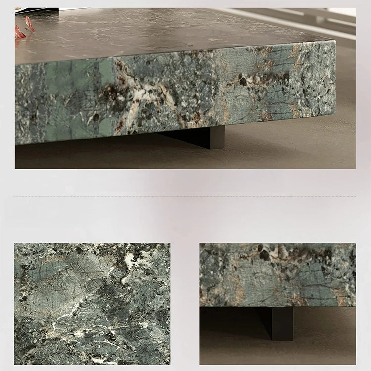 Elegant Sintered Stone Stainless Coffee Table - Modern Minimalist Design for Stylish Living Rooms fjd-4718