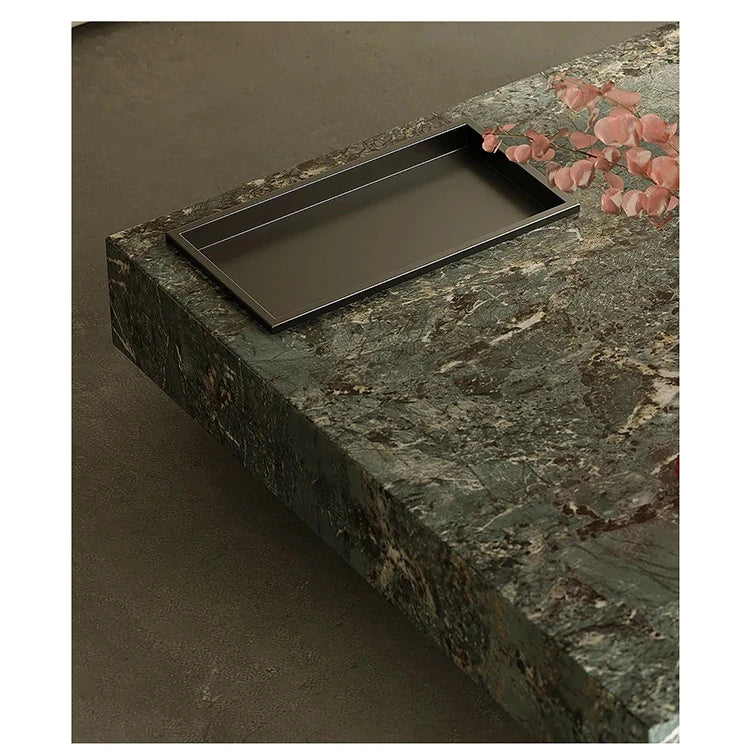 Elegant Sintered Stone Stainless Coffee Table - Modern Minimalist Design for Stylish Living Rooms fjd-4718