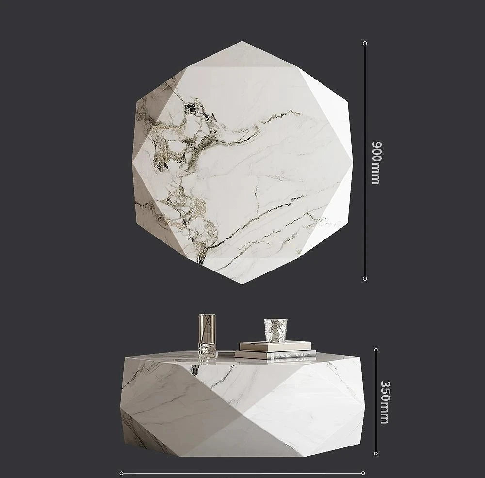 Elegant Modern Sintered Stone Coffee Table - Geometric Design for Chic Living Rooms fjd-4724