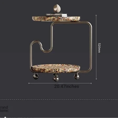 Stylish Modern Coffee Table with Unique Design - Durable Density Board and Stainless Steel Construction, Rolling Wheels for Easy Mobility fjd-4726