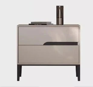 Stylish Modern Bedside Cupboard with Drawer - Solid Wood Top and Elegant Design fjd-4730