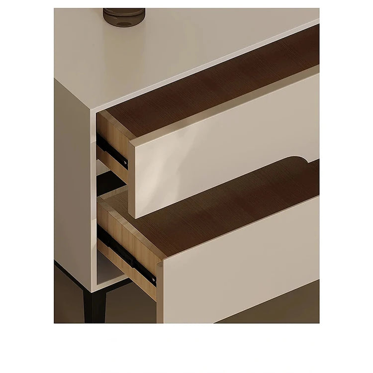 Stylish Modern Bedside Cupboard with Drawer - Solid Wood Top and Elegant Design fjd-4730