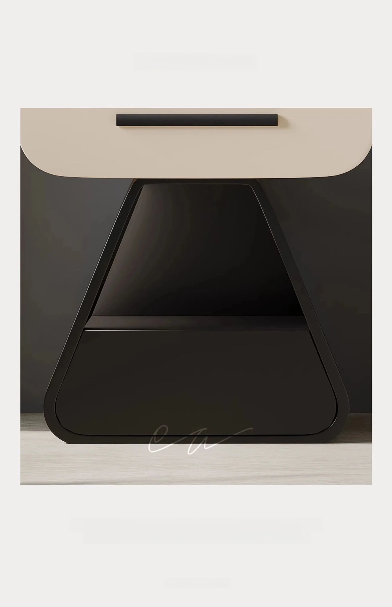 Modern Bedside Cupboard with Stylish Design - Solid Wood and Density Board Finish, Perfect for Any Bedroom Decor fjd-4732