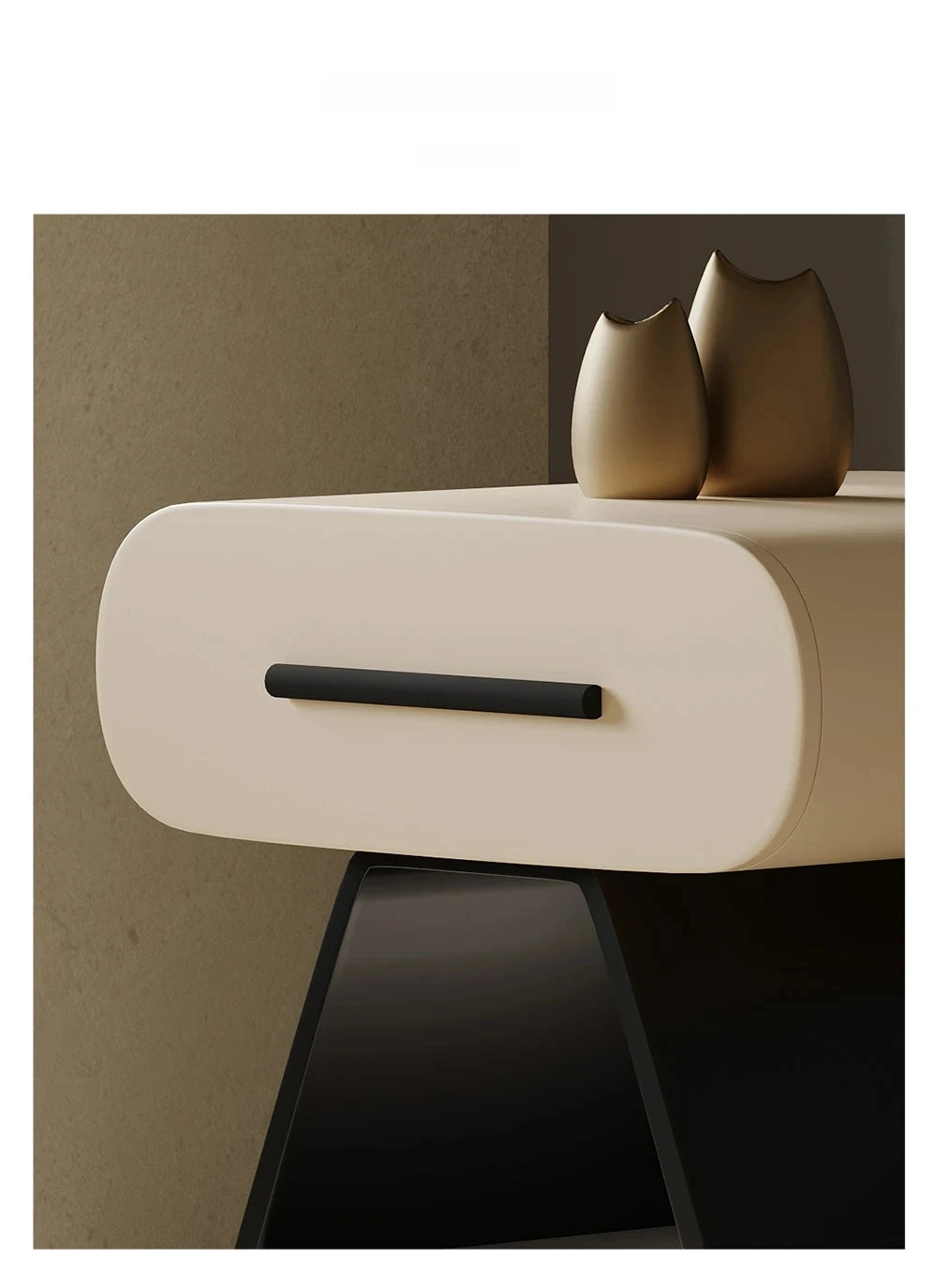Modern Bedside Cupboard with Stylish Design - Solid Wood and Density Board Finish, Perfect for Any Bedroom Decor fjd-4732