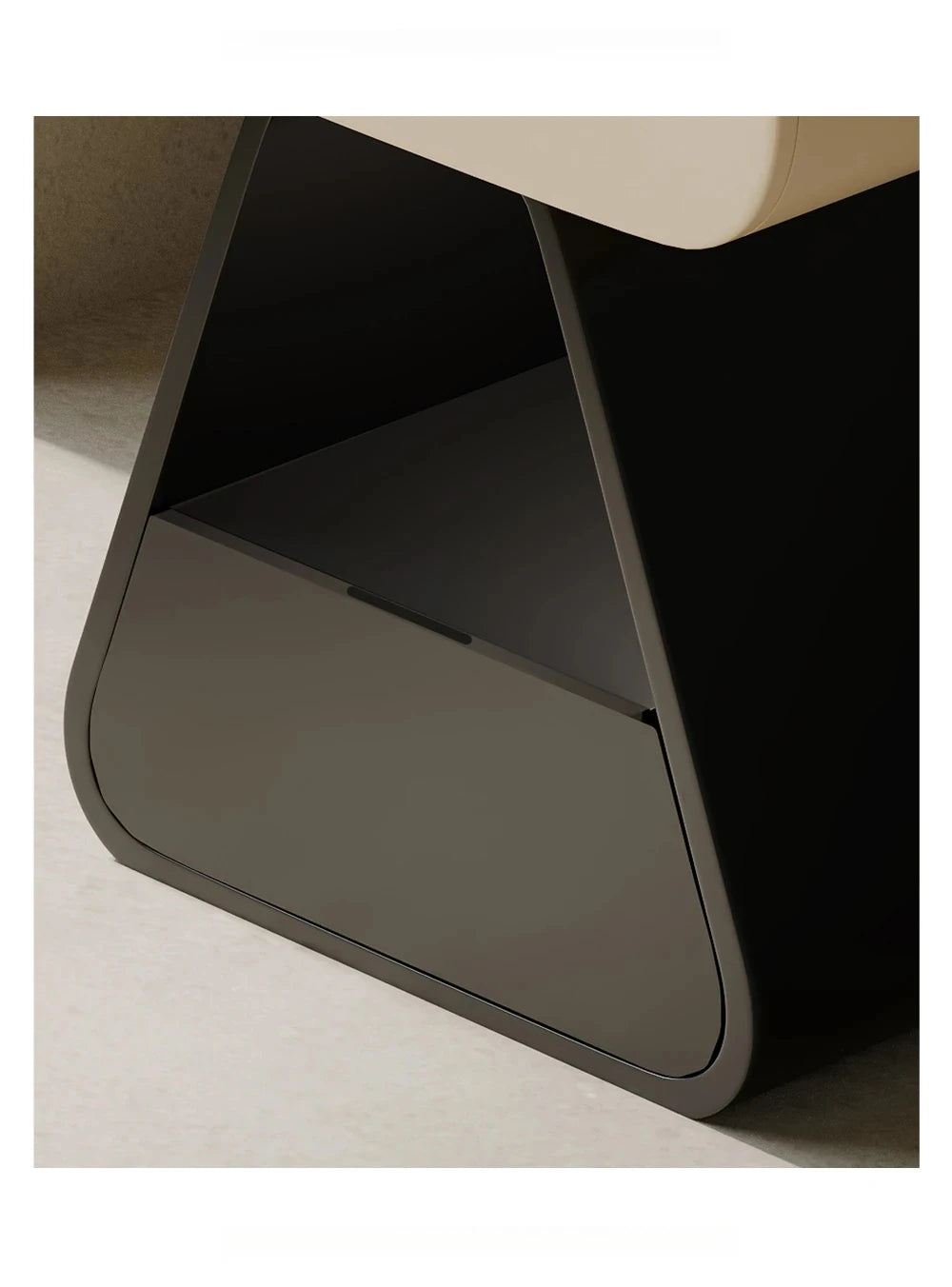 Modern Bedside Cupboard with Stylish Design - Solid Wood and Density Board Finish, Perfect for Any Bedroom Decor fjd-4732