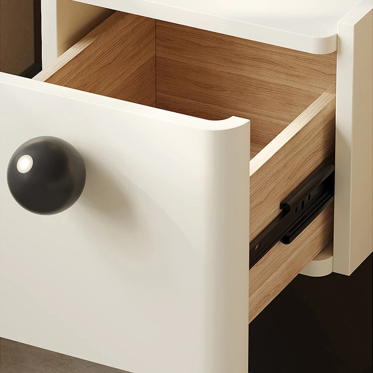 Modern Minimalist Bedside Cupboard in Density Board Pine with Sleek Storage Drawer - Stylish Nightstand for Your Bedroom fjd-4733