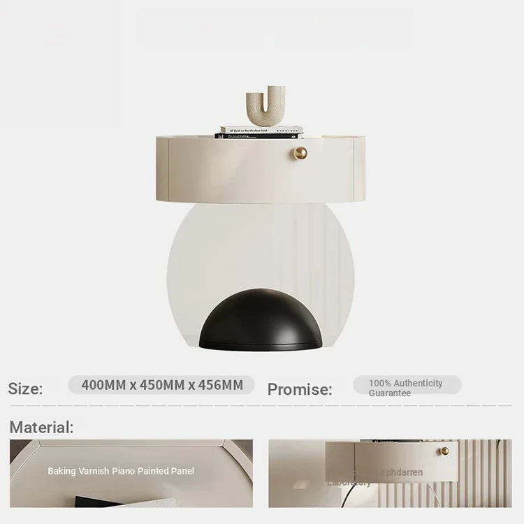 Elegant Modern Bedside Cupboard with Sleek Acrylic Base - Stylish Storage Solution for Your Bedroom fjd-4735