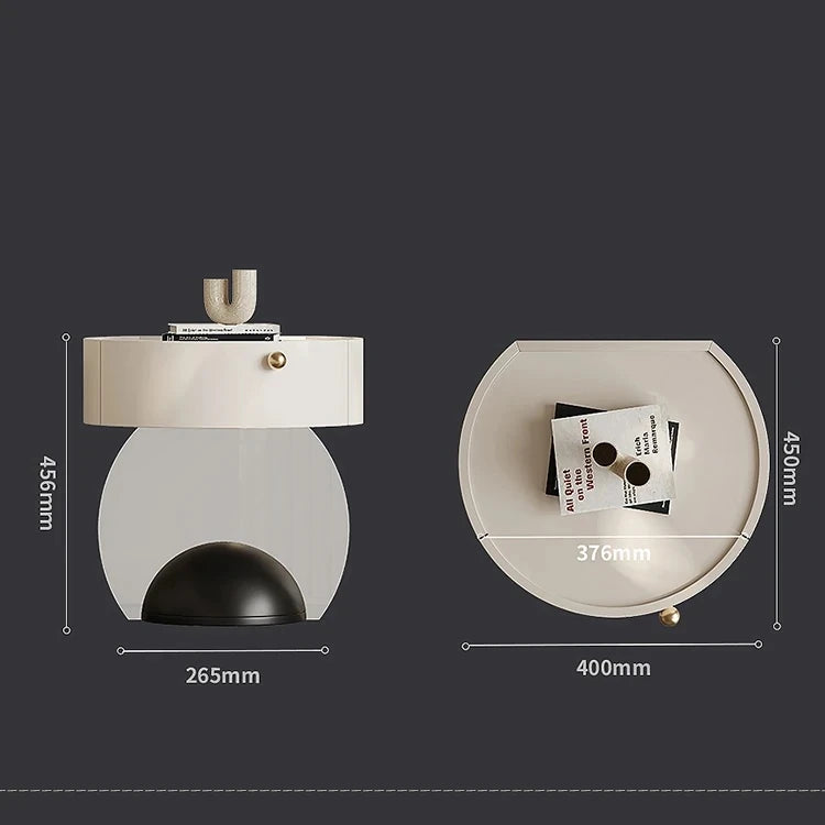Elegant Modern Bedside Cupboard with Sleek Acrylic Base - Stylish Storage Solution for Your Bedroom fjd-4735