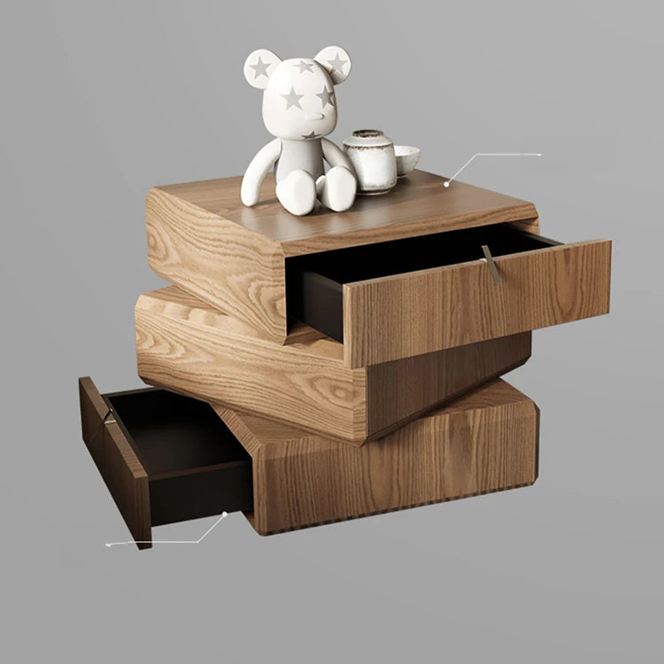 Stylish Density Board Bedside Cupboard with Modern Drawer Design - Perfect Nightstand for Your Bedroom fjd-4738