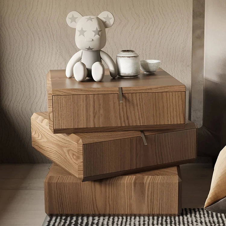 Stylish Density Board Bedside Cupboard with Modern Drawer Design - Perfect Nightstand for Your Bedroom fjd-4738