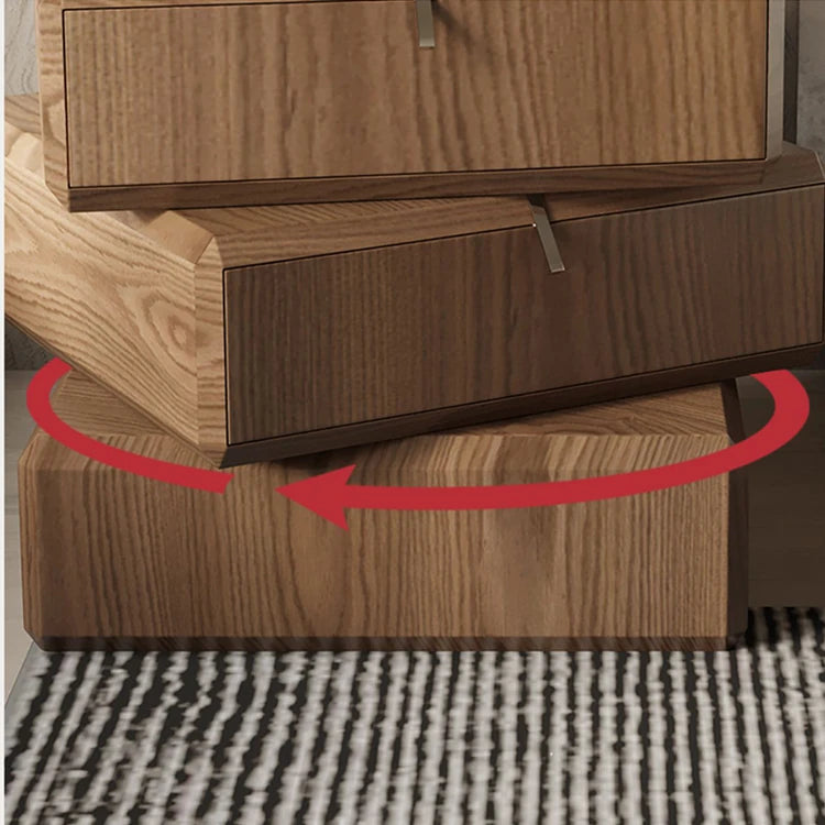 Stylish Density Board Bedside Cupboard with Modern Drawer Design - Perfect Nightstand for Your Bedroom fjd-4738