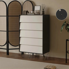 Stylish Pine Stainless Density Board Cabinet with 5 Drawers - Modern Storage Solution for Your Home fjd-4740