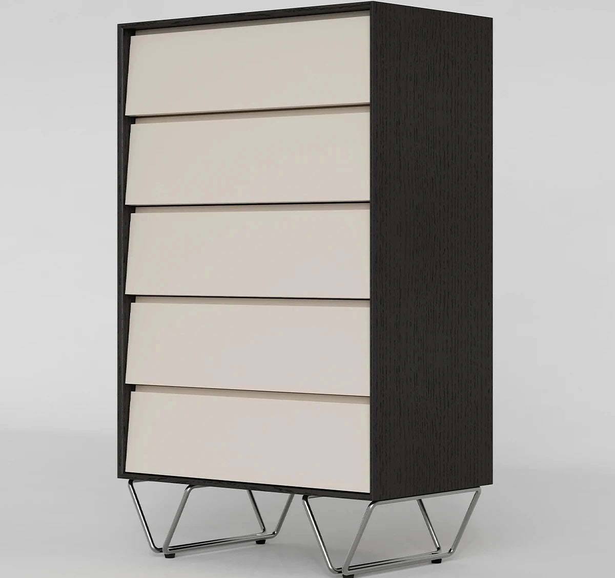 Stylish Pine Stainless Density Board Cabinet with 5 Drawers - Modern Storage Solution for Your Home fjd-4740